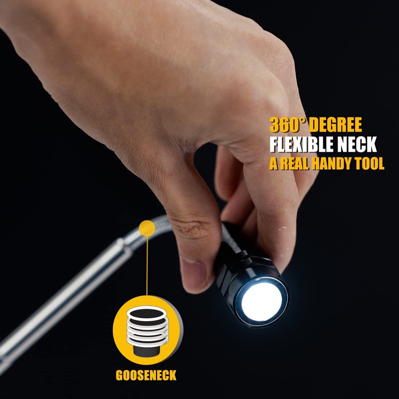 Magnetic Pickup Tool, Gifts for Men, Telescoping Magnet Flashlight, Gifts