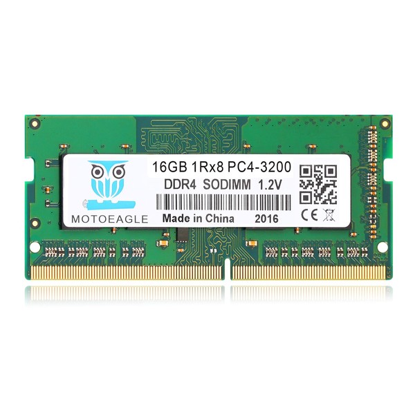 16GB 1RX8 DDR4 3200MHz SODIMM PC4-25600 (PC4-3200AA) CL22 Non-ECC Laptop
