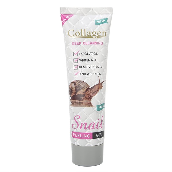Snail Scrub Gel, Collagen Skin Pore Cleansing Dead Skin Removal Exfoliating Gel 100 ml