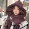 Korean Style Thick Warm Balaclava Hat for Women (Autumn/Winter) lf1538 Free Size/Coffee 4ea