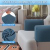 sourcing map 2Pcs Stretch Armrest Covers, Polyester Diamond Pattern Soft