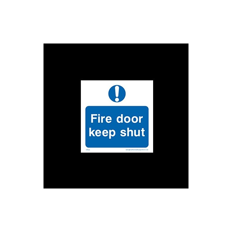 Fire Door keep shut Plastic Sign with double sided fixing