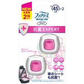 Febreze Car Clip Type Air Freshener Easy Clip Antibacterial Expert Clean Pink Splash 0.8 fl oz (2.2 ml) x 2