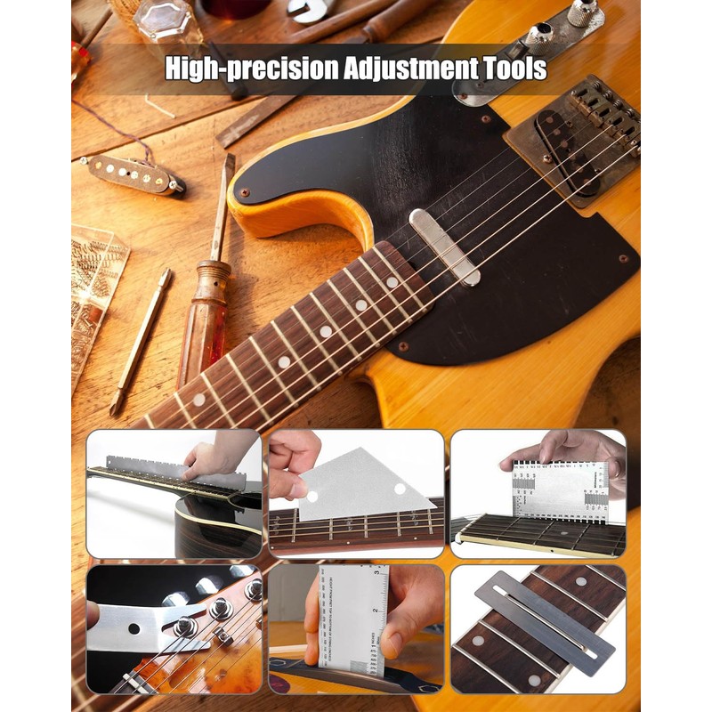 Guitar Repair Kit Luthier Tools Set, Fret Leveling Kit, Complete