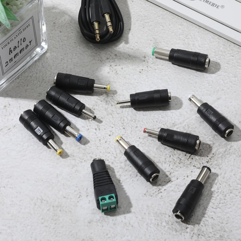 TAHULIK 11Pcs DC Adapter Plug, Universal 5.5 x 2.1mm DC
