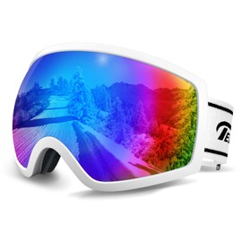 Geekin Snowboarding Goggles, Ski Goggles, OTG Wide Vision Baseball Lens Men's/Women's, UV400 Protection, Snowboarding Goggles, Made in Italy, Anti-Slip Belt, UV Protection, Large Vision, Compatible