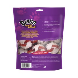 Dingo Goofballs for Dogs, Rawhide Chews Made with Real Chicken for Small Breeds 18-Count
