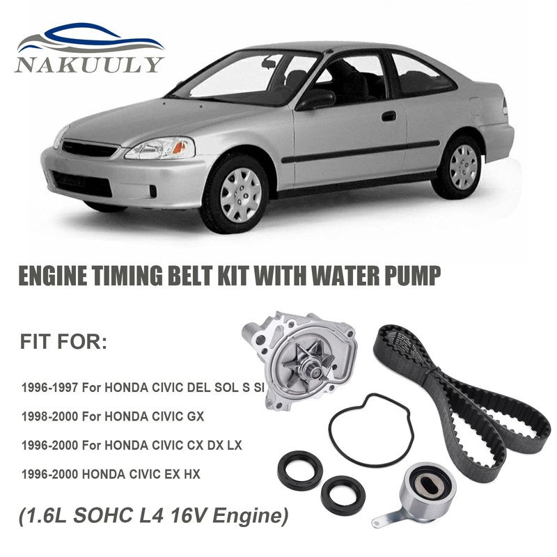 Nakuuly Timing Belt Kit with Water Pump Compatible with 1996