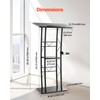 VEVOR Podium Stand, 47-Inch Metal Lectern, Curved Standing Podium with