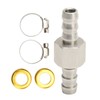 Fuel Line T Fitting Adapter 304 Stainless Steel Pressure Gauge