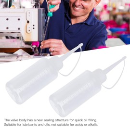 Fdit Botella exprimible con Punta de Aguja pequeña, engrasador de máquina de Coser de 120 ml, práctica para fábricas de maquinaria, Industrias de Mantenimiento de máquinas de Coser