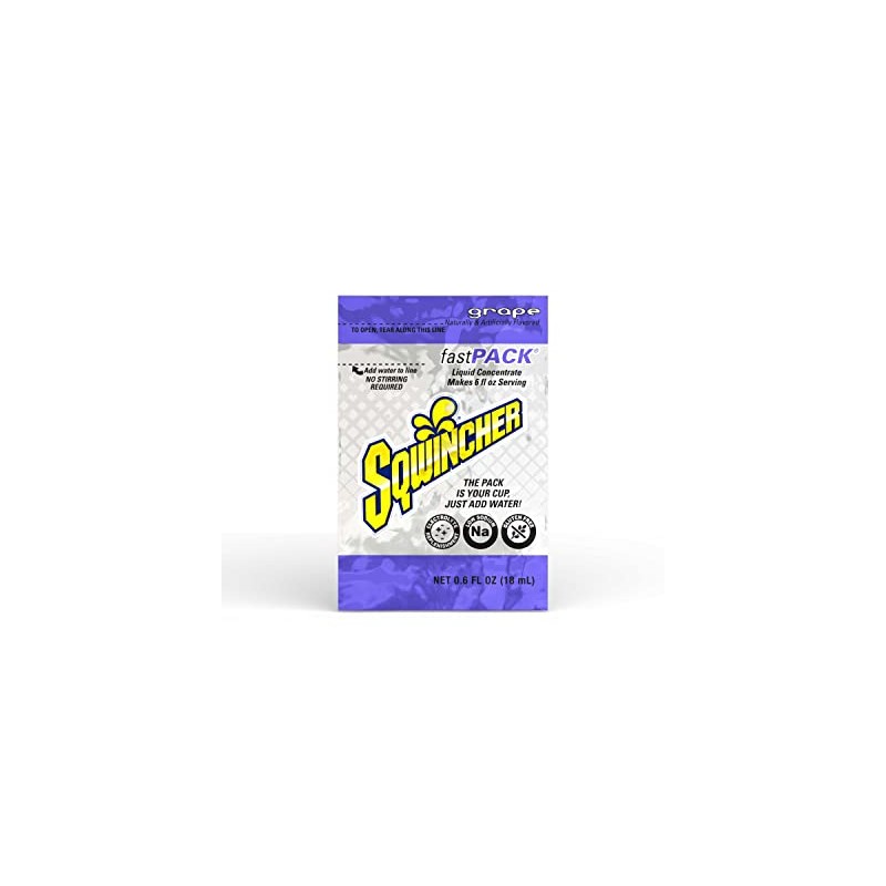 Sqwincher Fast Pack Liquid Concentrate, Grape, .6 fl oz (4