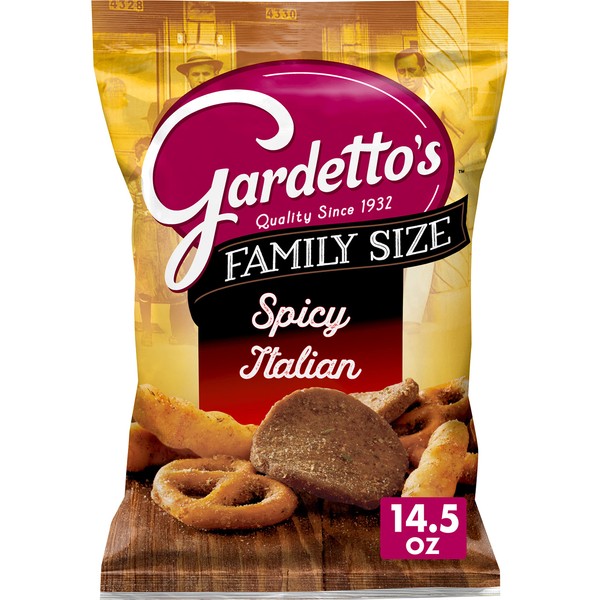 Gardetto's Snack Party Mix, Spicy Italian, Family Size Bag Pub Mix, 14.5 oz