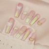 10pcs Handmade Pink Butterfly Iridescent Press On Nails fake Nails