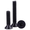#10-24 x 2 Flat Head Machine Screws Black, Phillips Drive,