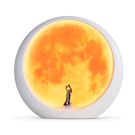 mamre Moon Mood Lamp Unique Anniversary Marriage Valentines Day Gift Ideas Art Decoration, White Holy Wedding Under Full Moon