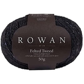 Rowan Felted Tweed Black 50% Wool 25% Alpaca 25% Viscose Yarn - 50g