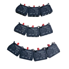 SKYJOINTS 10Pcs Genie Contact Block, 66818, 66818GT ZBE-102 Teknic XB2 Series Push Button Contact Block Genie 5 Emergency Stop Parts Compatible for Genie Lifts