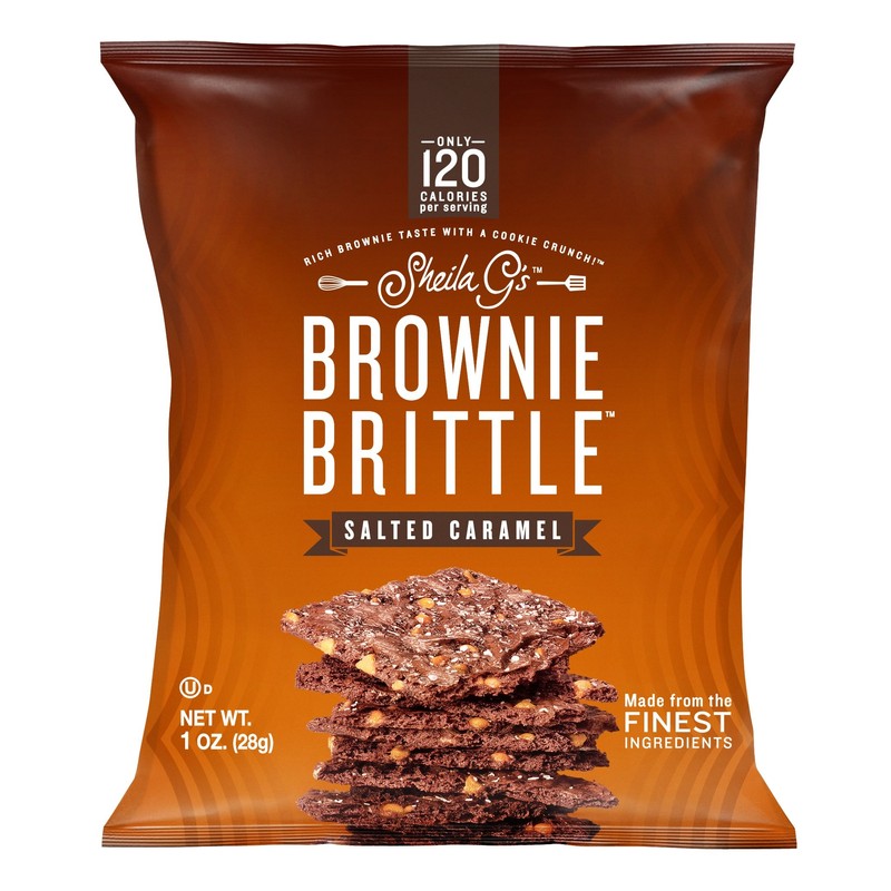Sheila G's Brownie Brittle, Salted Caramel, 1 Ounce Bag (Pack