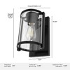 Hunter - Astwood 1-Light Matte Black, Small Sconce Light, Dimmable,