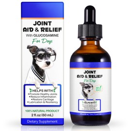Dog Joint Supplement with Glucosamine & Chondroitin, Joint Aid & Relief for Dog - Suitable for Senior Dogs, Large Breeds- 60ml
