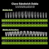CHERIMOYA Moldes Sándwich Para Uñas Polygel-300 Piezas 15 Tamaños de