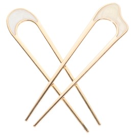 UKCOCO 2 piezas Horquillas U Forma para Cabello Vintage Pasadores Metálicos Decorativos para Moños y Peinados Elegantes Sujetadores Seguros Mujeres