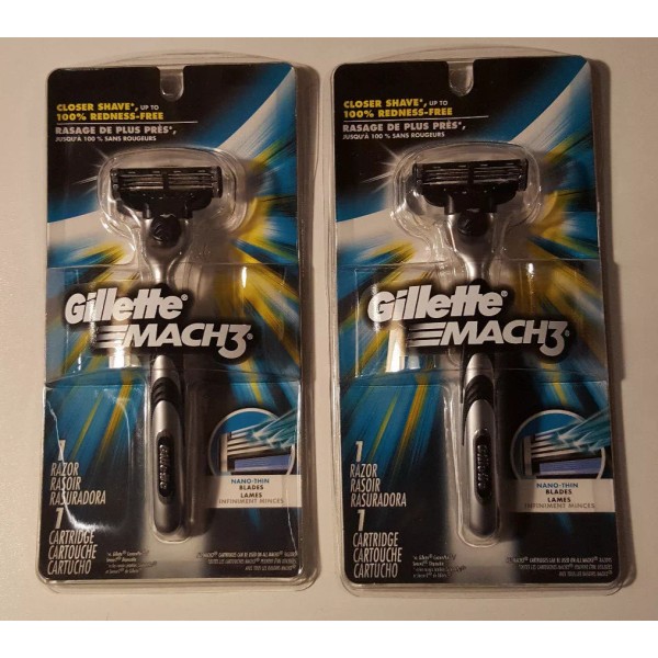 Gillette Lot of (2) Brand New Gillette MACH3 Razor -
