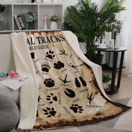 Animal Tracks Guide Blanket – The Perfect All-Season Gift! Measuring 60"X50",This Plush Throw Is Ideal For Kids Of All Ages And Makes A Wonderful Christmas Or Birthday Present For Boys And Girls Alike
