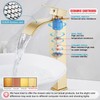 Midanya Vessel Sink Facuet Waterfall Tall Bathroom Faucets Vanity Single