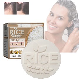 Pemarlis 100 g Shampoo Soap, Anti-Hair Loss Hair Solid Shampoo, Contains Rice, Bamboo for Sparse Hair and Hair Loss Repair, Stimulation Hair Growth