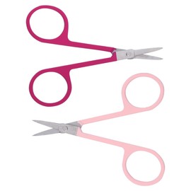 Ipetboom 2pcs Stainless Steel Eyebrow Scissors Precision Brow Trimmers for Eyebrow and Eyelash Grooming Safe and Lightweight Beauty Tool for Home and Salon Use