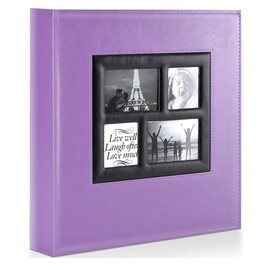 Ywlake Photo Album 4x6 500 Pockets Photos, Extra Large Capacity Family Wedding Picture Albums Holds 500 Horizontal and Vertical Photos Purple
