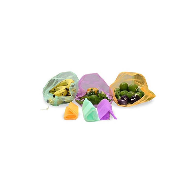 Sio? Set of 6 Multi-Purpose Pull String Mesh Fridge Vegetable