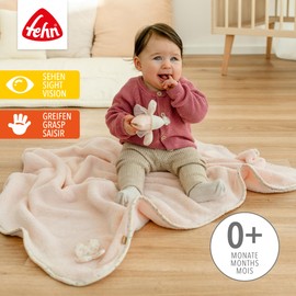 Fehn Cuddly blanket bird - cuddly blanket - for cuddling, as a crawling mat, cuddly blanket or blanket for home and on the go