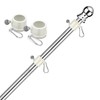 6FT Thickened Flag Pole,Heavy Duty Stainless Steel Flagpole mounting,Rustproof for