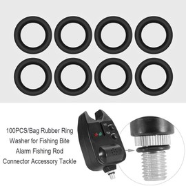 Pack of 100 O-Rings Wacky Rigging Plastic Senko Style Worms Orings Rubber Rings Fishing Bite Senko Worms Soft Stickbaits Rings Fishing Accessories Bait Protectors Orings for Senko Neko Finesse Stick