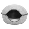 Cat Cave Bed Detachable Washable Semi Enclosed Felt Kitten Hideout