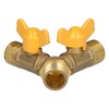 Brass 3 Way Shut Off Valve,Premium Gas Ball Valve,3 Way