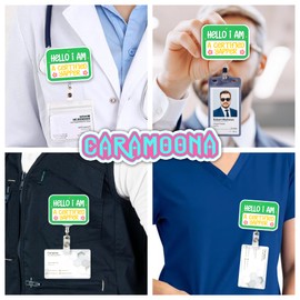 Hello I Am A Certified Yapper Badge Reel retráctil de 1.6 pulgadas Funny Nurse, Born to Yap, Sarcástico, Yapping Quotes Clip de cocodrilo / Clip de cinturón, material acrílico, soporte de insignias