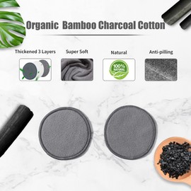 Lussureal Washable Makeup Removing Pads 20 Pieces, Super Soft Triple Thick Bio Bamboo Reusable Makeup Removers with Laundry Bag for Any Skin Type