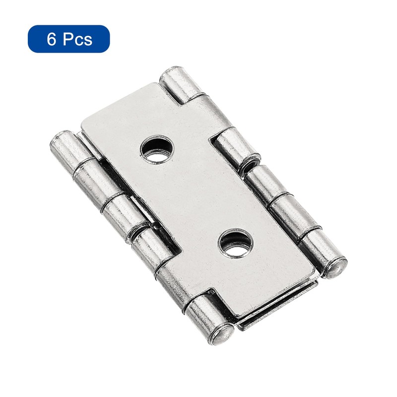 sourcing map Double Acting Hinges Folding Screen, 6Pcs 1.85" Double