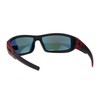 PASTL Xloop Sunglasses Wrap Around Rectangular Biker Flame Black Red,