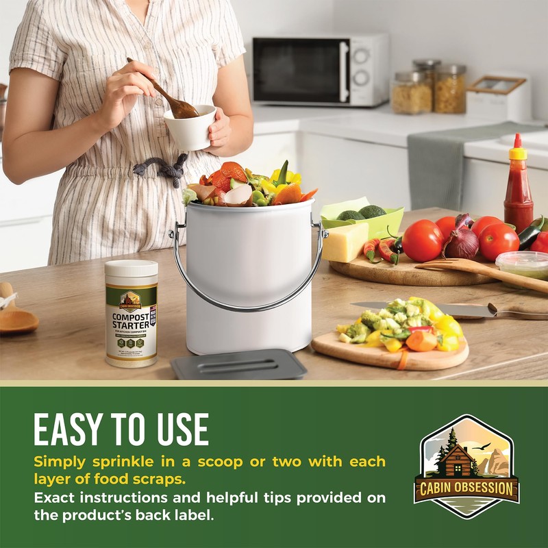 Compost Starter - 100x Concentrated All Natural Compost Accelerator for