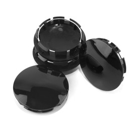 DewFlew 4Pcs Wheel Center Caps for Ford F150 Expedition Wheel Rim Outer 76mm(2.99in) Inner 65mm(2.57in) Glossy Black Hub Caps, Replacement 2L34-1130 2L34-1A096 7L14-1A096