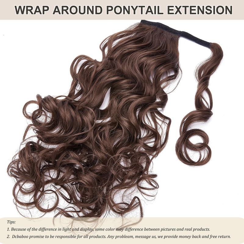 Dcbaboo Ponytail Extension, Ponytail Hairpiece, Braid Extensions, Wavy Long, 60