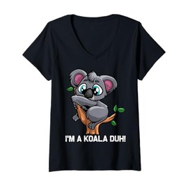 Womens Funny Koala Art For Men Women Kids Native Koala Bear Lover V-Neck T-Shirt