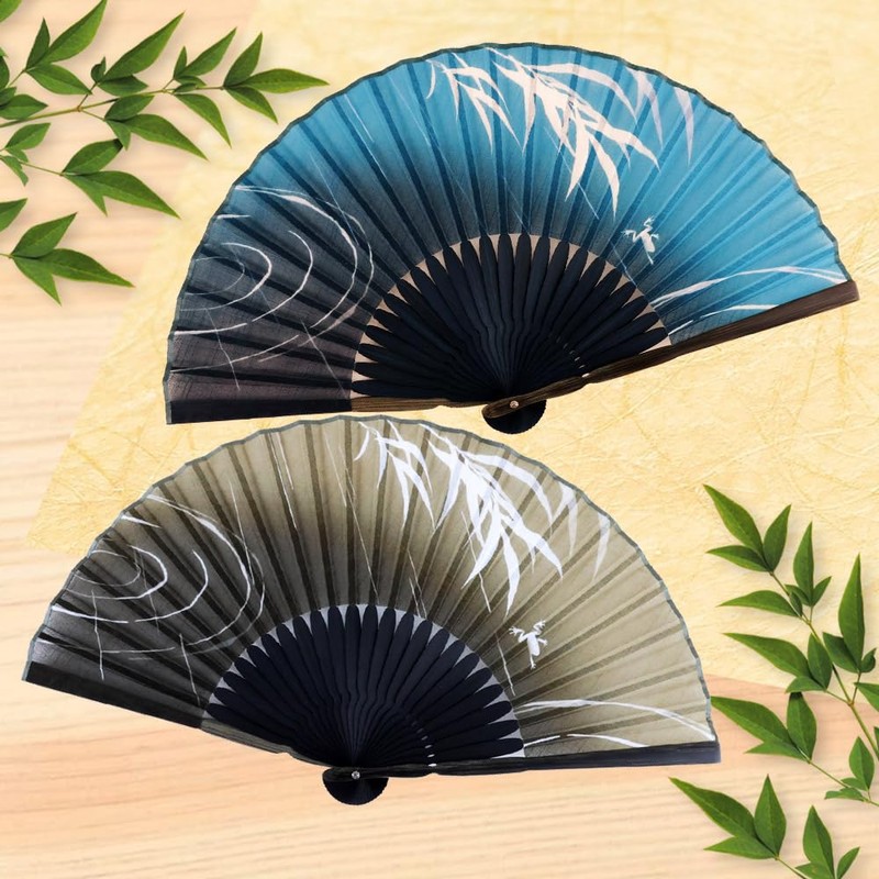 Osaka Choseido Fan, Men's, Stylish, Business, Folding Fan Bag, Handkerchief