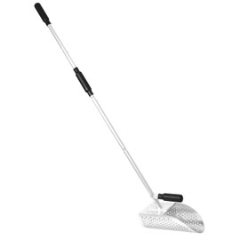 Exact Design Sand Scoop for Metal Detecting, Heavy Duty Anodized Aluminum Metal Detector Beach Finds Scoop, Metal Detecting Tool Digging Sifting Shovel with 42 inch Handle