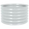 CHARMMA Garden Raised Bed Silver Galvanized Steel,Pots & Planters-45520